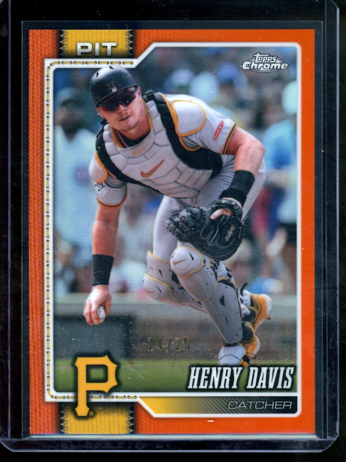 2026 Topps Chrome Henry Davis Orange Refractor /25 Pirates