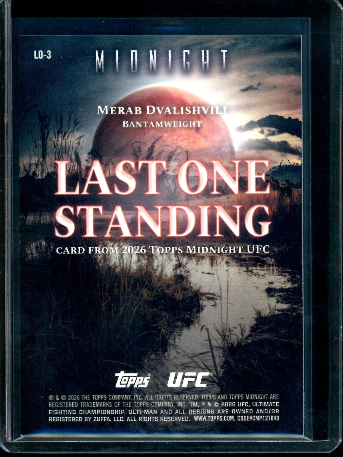 2026 Topps Midnight Merab Dvalishvili Last One Standing SP #L0-3