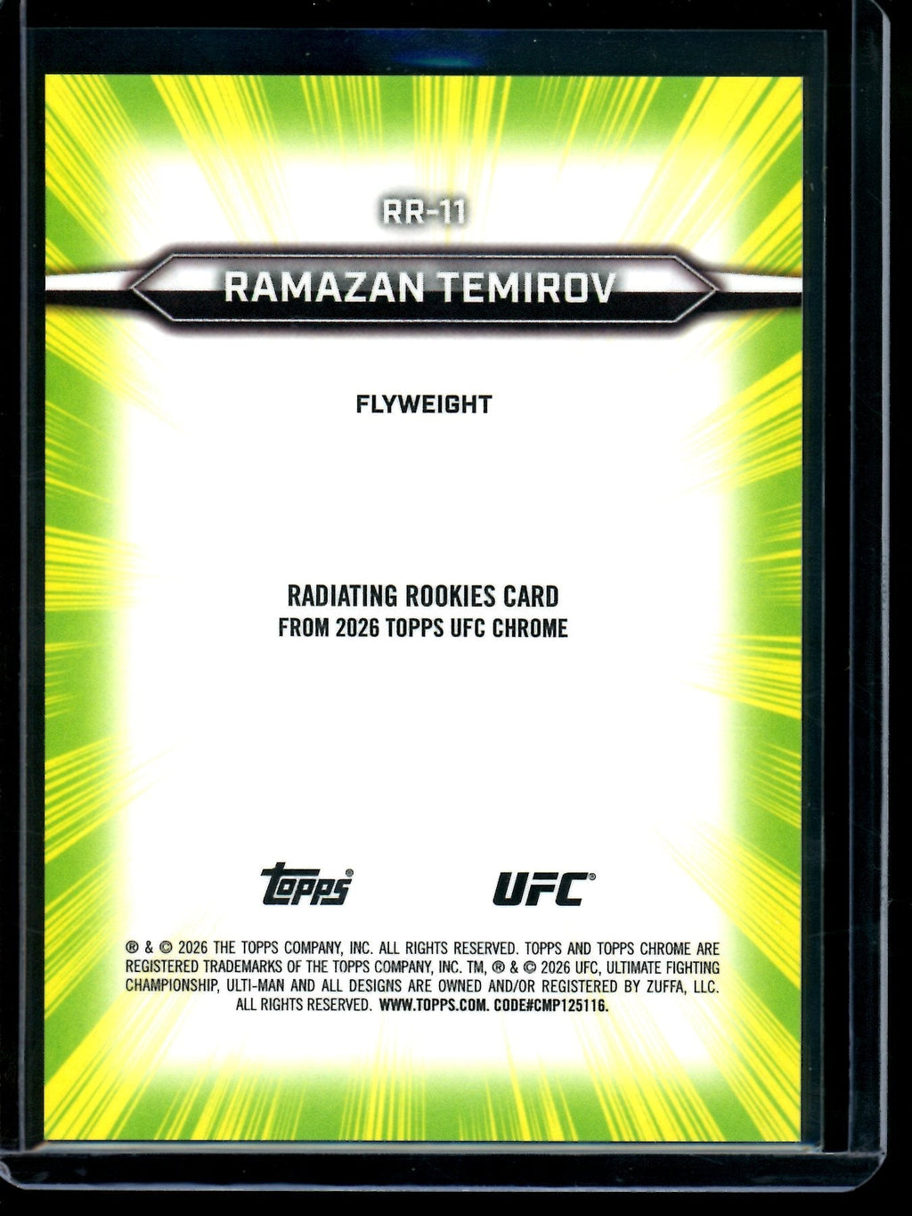 2026 Topps Chrome Ramazan Temirov Radiating Rookie SP