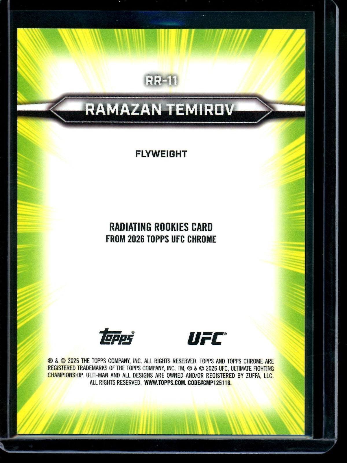 2026 Topps Chrome Ramazan Temirov Radiating Rookie SP