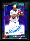 2026 Topps Finest Samuel Basallo Purple Rookie Autograph Refractor /75 Orioles