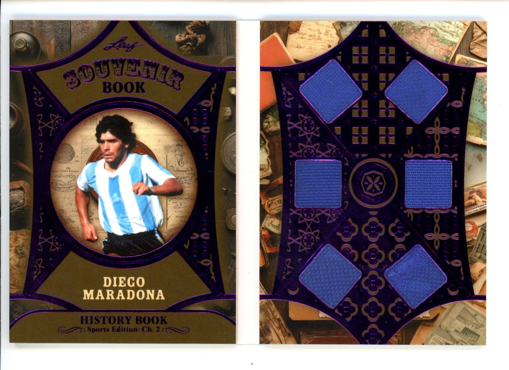 2025 Leaf Sports Edition Ch. 2 Diego Maradona Game-Used Relic Booklet /10 Argentina