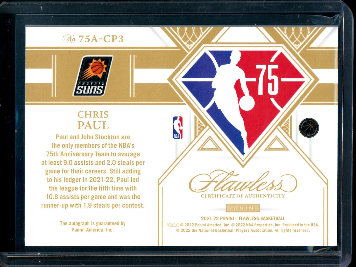 2022 Panini Flawless Chris Paul Ruby Autograph /15 Suns