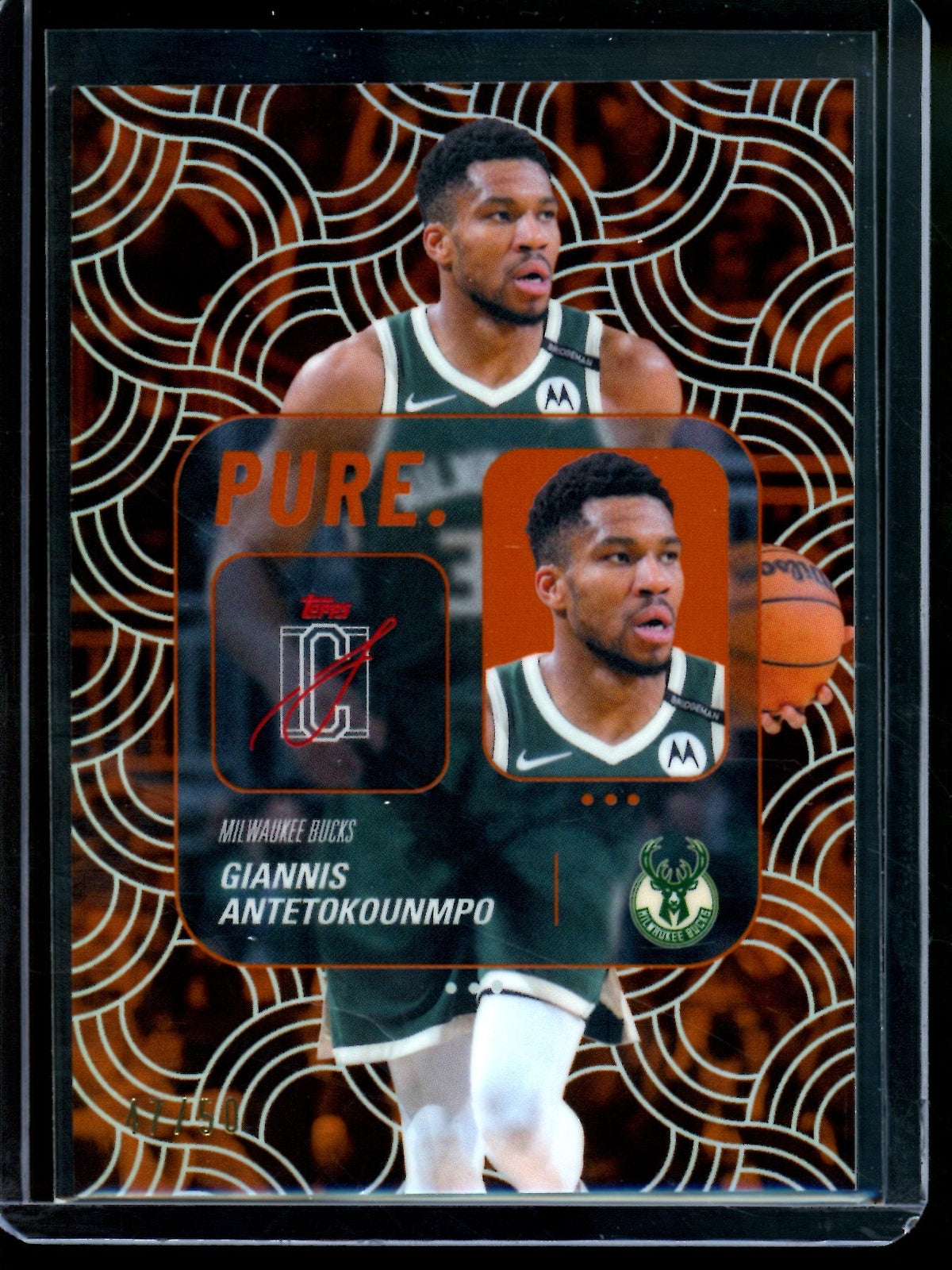 2026 Topps Signature Class Giannis Antetokounmpo Pure. Orange /50 Bucks