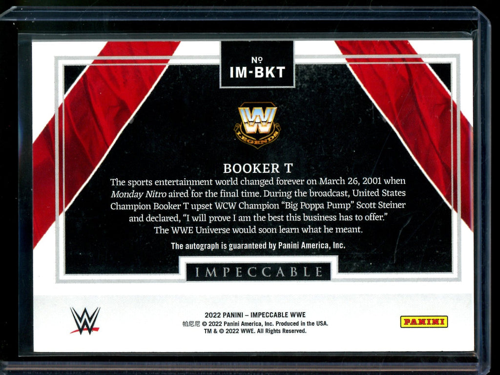 2022 Panini Impeccable Booker T Immortal Ink Autograph /25