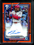 2024 Bowman Chrome Johan Rojas Orange Mojo Rookie Autograph /25 Phillies