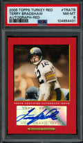 2005 Topps Turkey Red Terry Bradshaw Autograph Red /50 PSA 8 Steelers