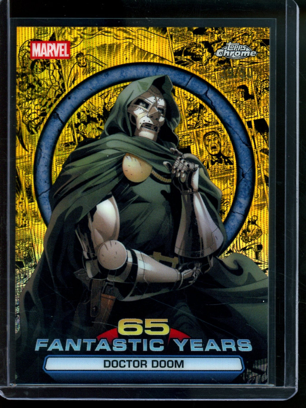 2026 Topps Chrome Doctor Doom 65 Fantastic Years Gold Wave /50