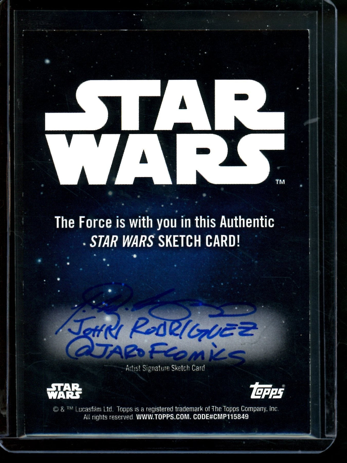 2026 Topps Galaxy Garindan ezz Zavor Sketch Card - John Rodriguez