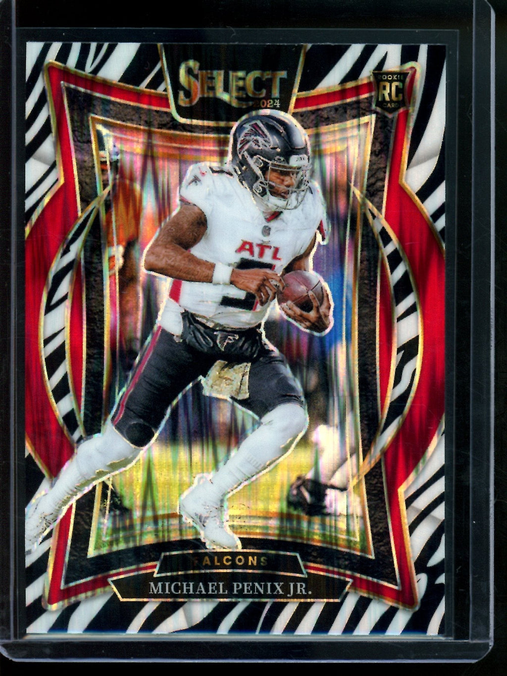 2024 Panini Select Michael Penix Jr. Zebra Rookie SP Falcons