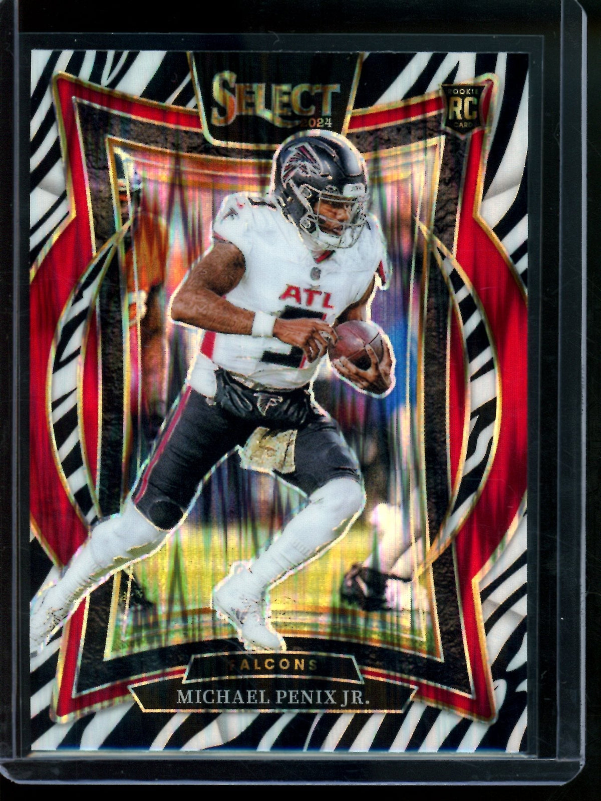 2024 Panini Select Michael Penix Jr. Zebra Rookie SP Falcons