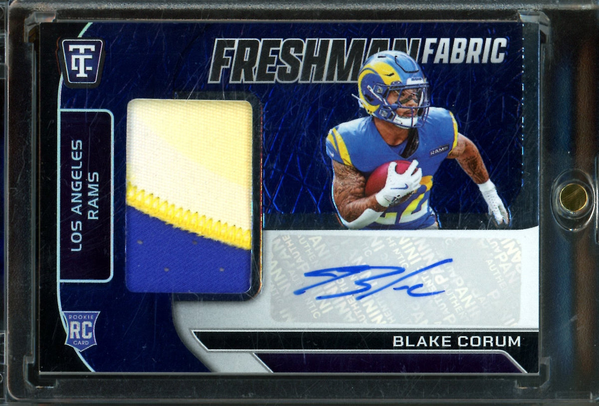 2024 Panini Totally Certified Blake Corum Rookie Freshman Fabric Autograph /50 Rams