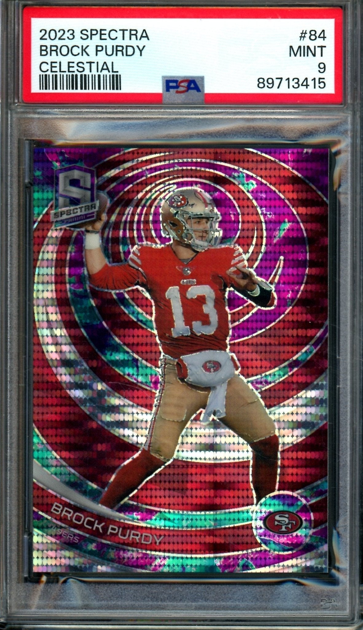 2023 Panini Spectra Brock Purdy Celestial #84 /99 PSA 9 49ers