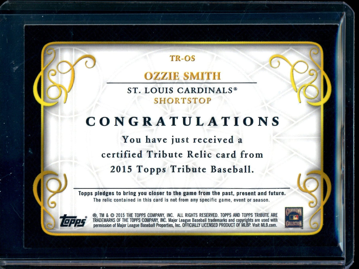 2015 Topps Tribute Ozzie Smith Jersey Relic /75 Cardinals