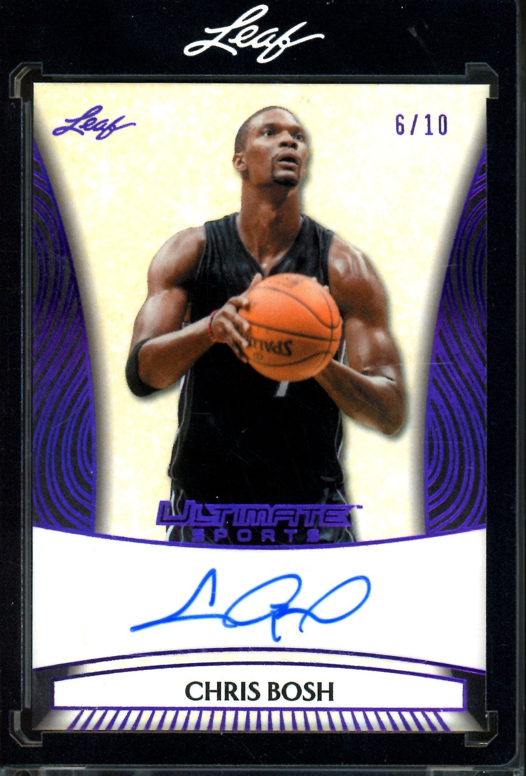 2026 Leaf Ultimate Chris Bosh Purple Encased Autograph /10 Raptors
