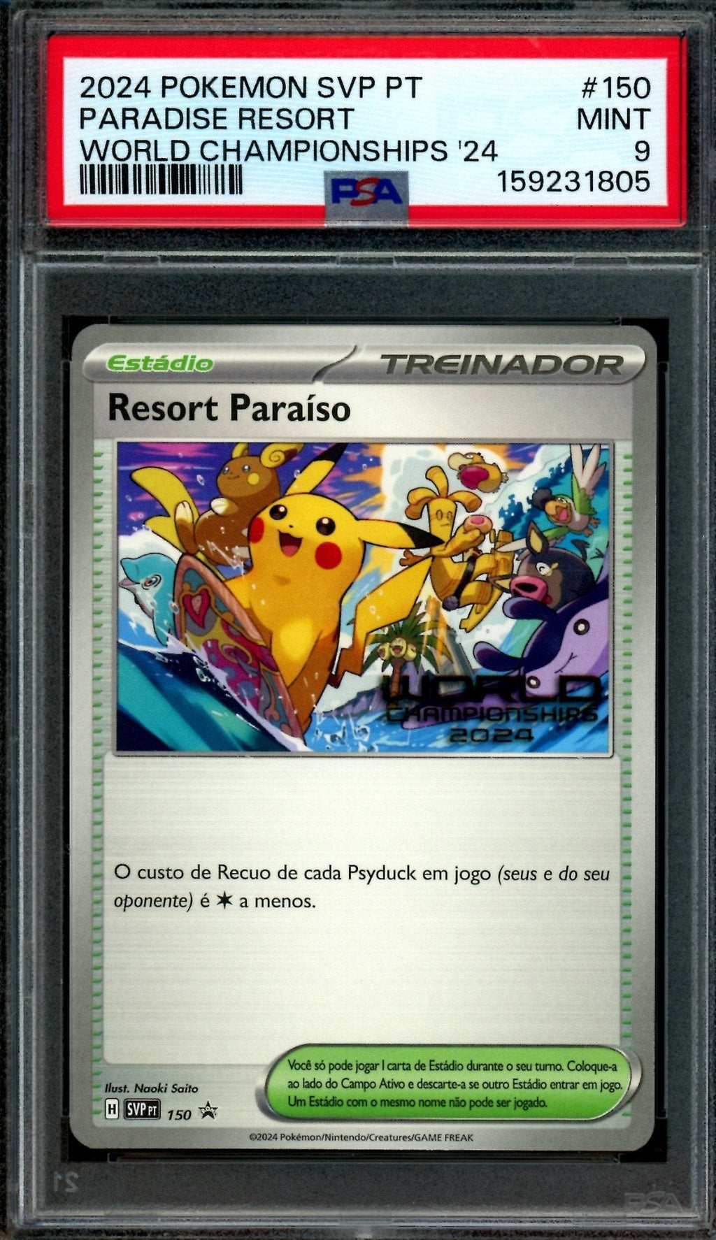 2024 Pokemon World Championships Resort Paraiso #150 PSA 9