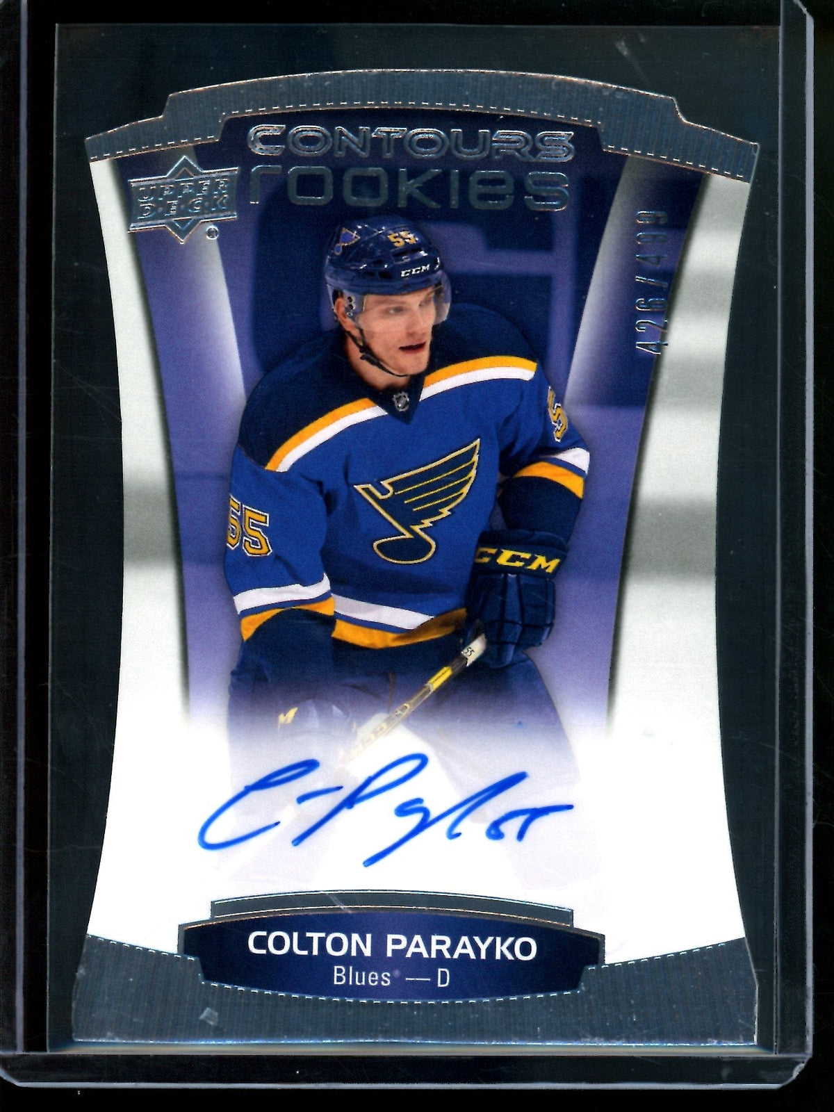 2015 Upper Deck Contours Colton Parayko Rookie Autograph /499 Blues