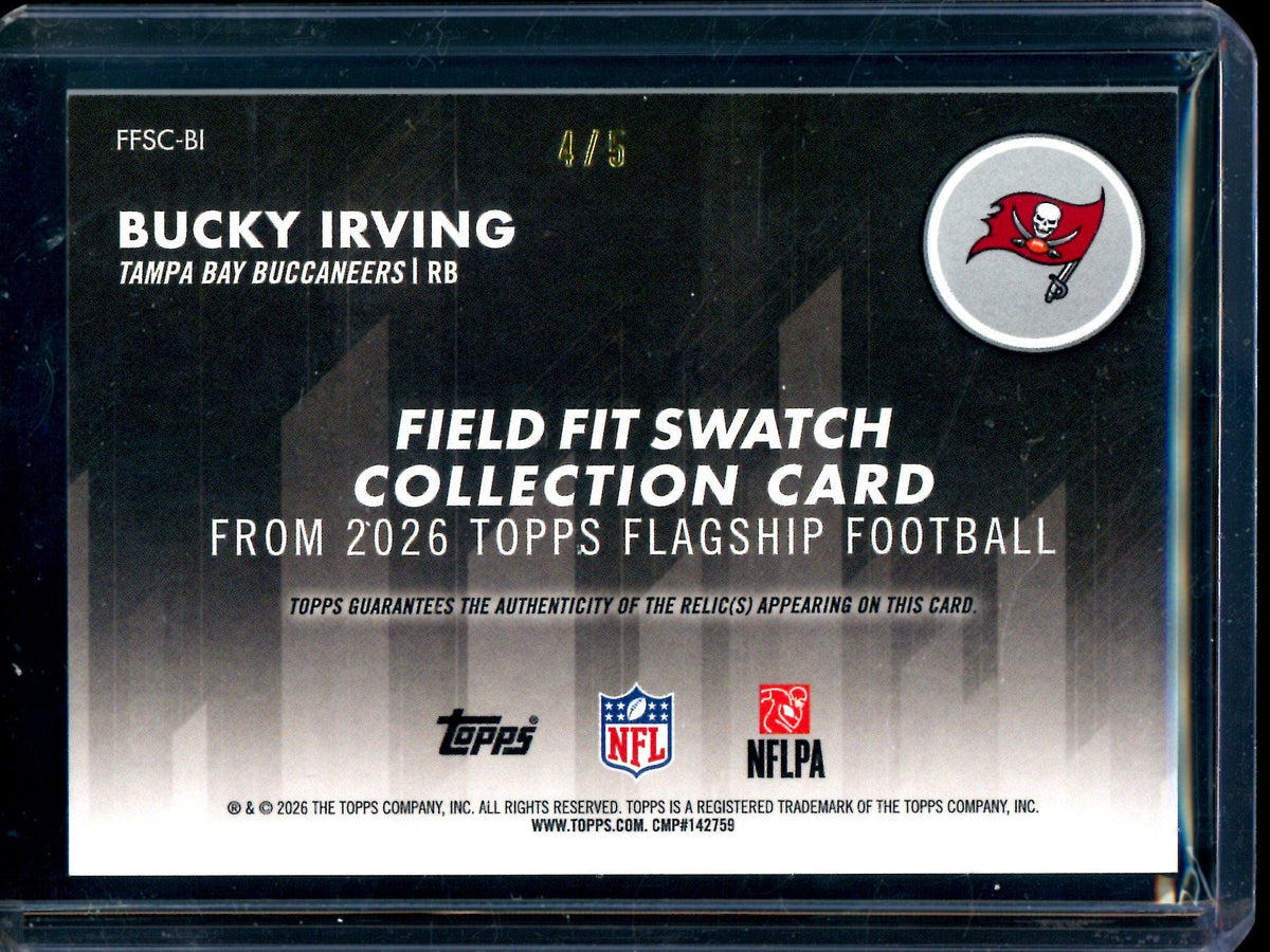 2026 Topps Flagship Bucky Irving Field Fit Swatch /5 Buccaneers