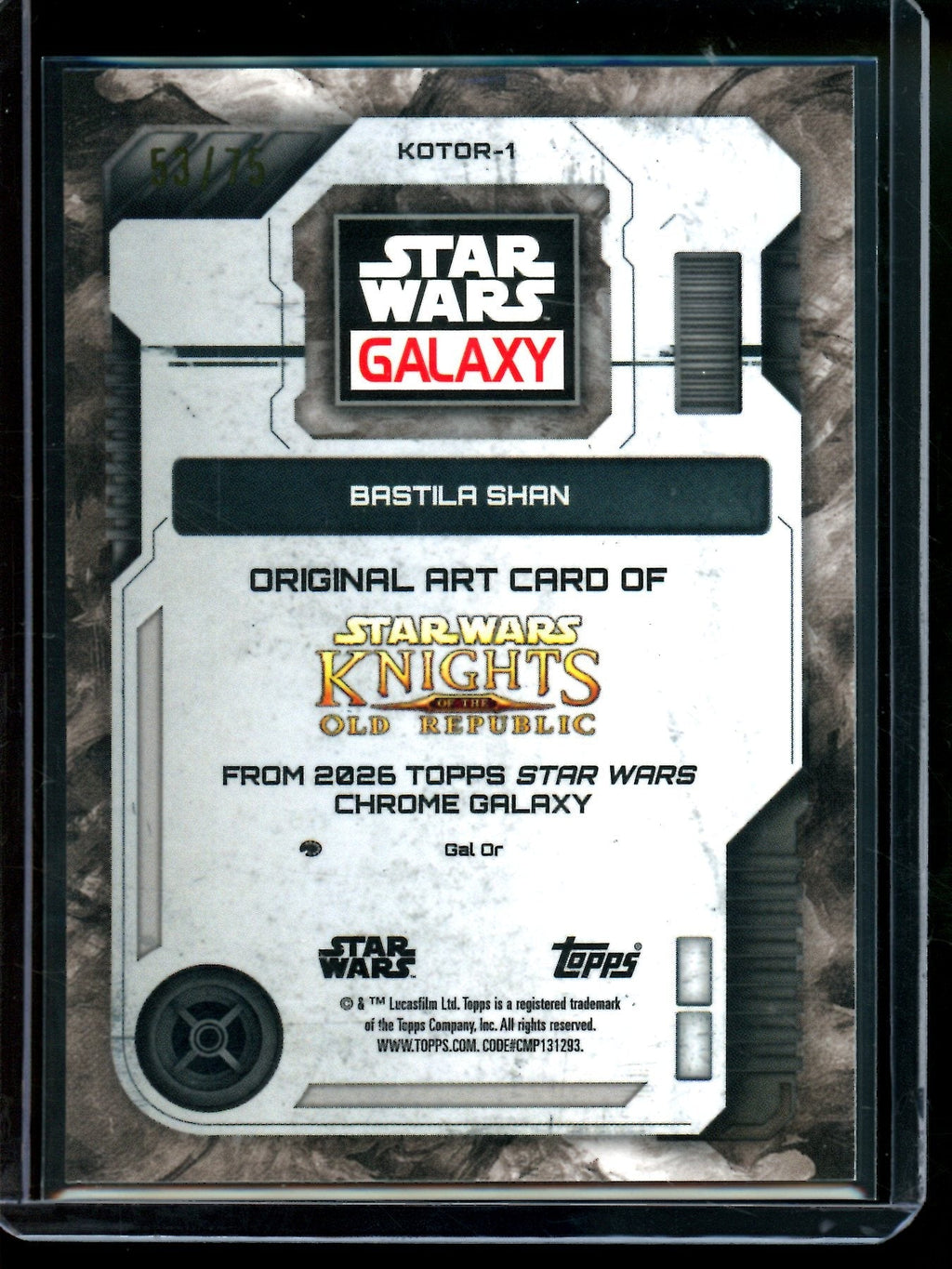 2026 Topps Star Wars Galaxy Bastila Shan /75 #Kotor-1