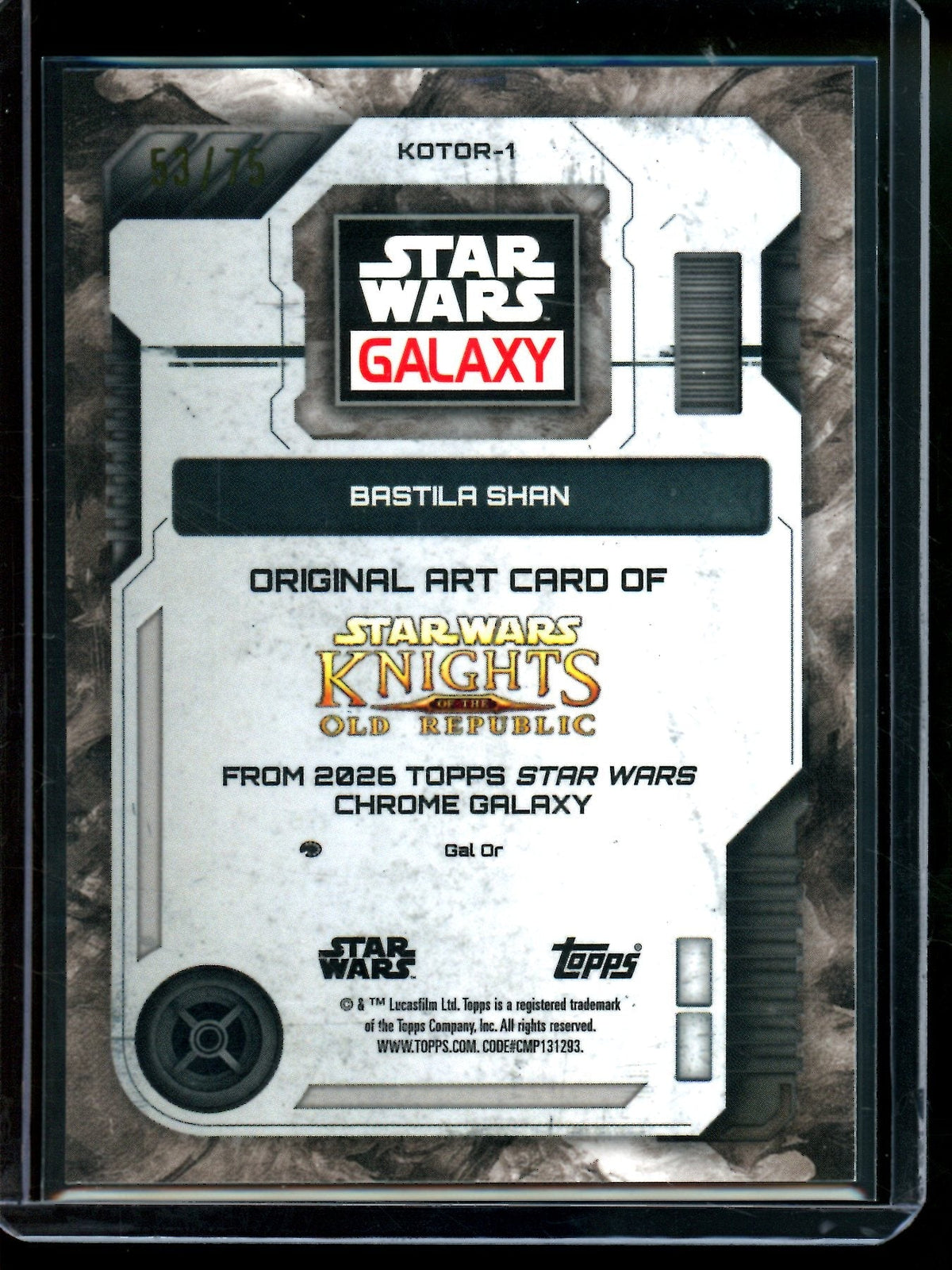 2026 Topps Star Wars Galaxy Bastila Shan /75 #Kotor-1