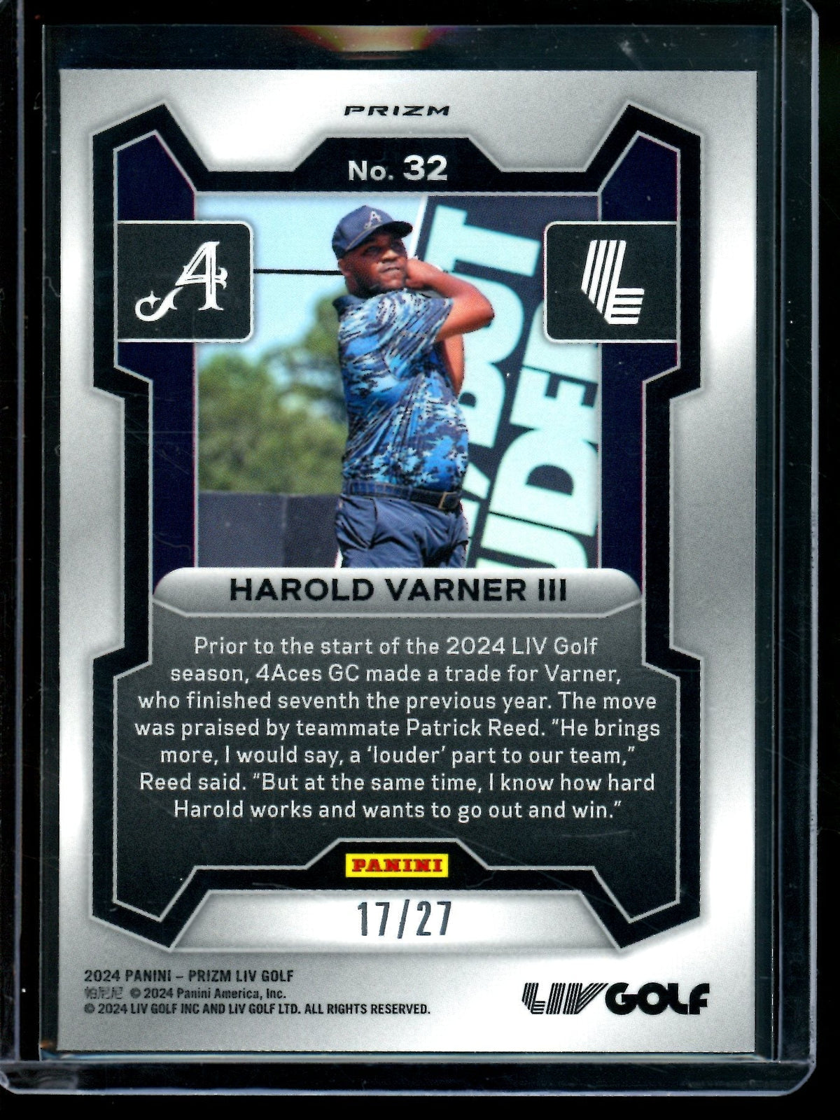 2024 Panini Prizm Harold Varner III Blossom /27 LIV