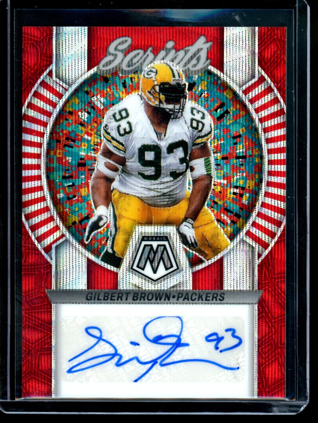 2023 Panini Mosaic Gilbert Brown Scripts Autograph /10 Packers