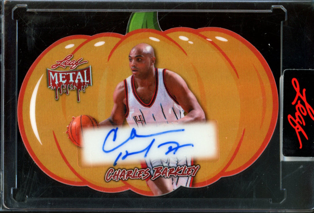 2025/26 Leaf Metal Charles Barkley Pumpkin Die-Cut Autograph /5 76ers