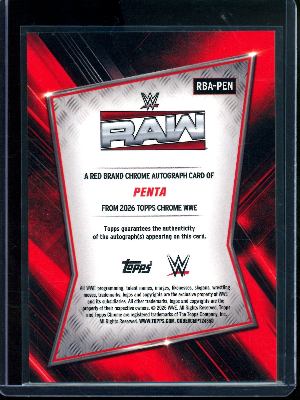2026 Topps Chrome Penta Red Brand Chrome Autograph Green Refractor /99