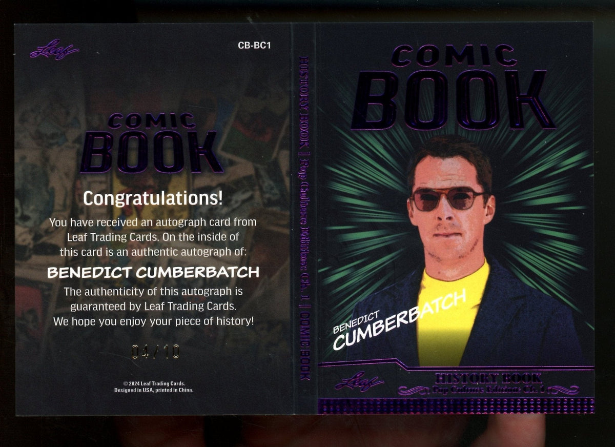 2024 Leaf History Book Benedict Cumberbatch Comic Book Booklet Autograph /10