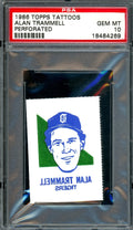 1986 Topps Tattoos Alan Trammell Perforated PSA 10 Tigers