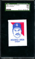 1986 Topps Tattoos Kirk Gibson SGC 10 Tigers
