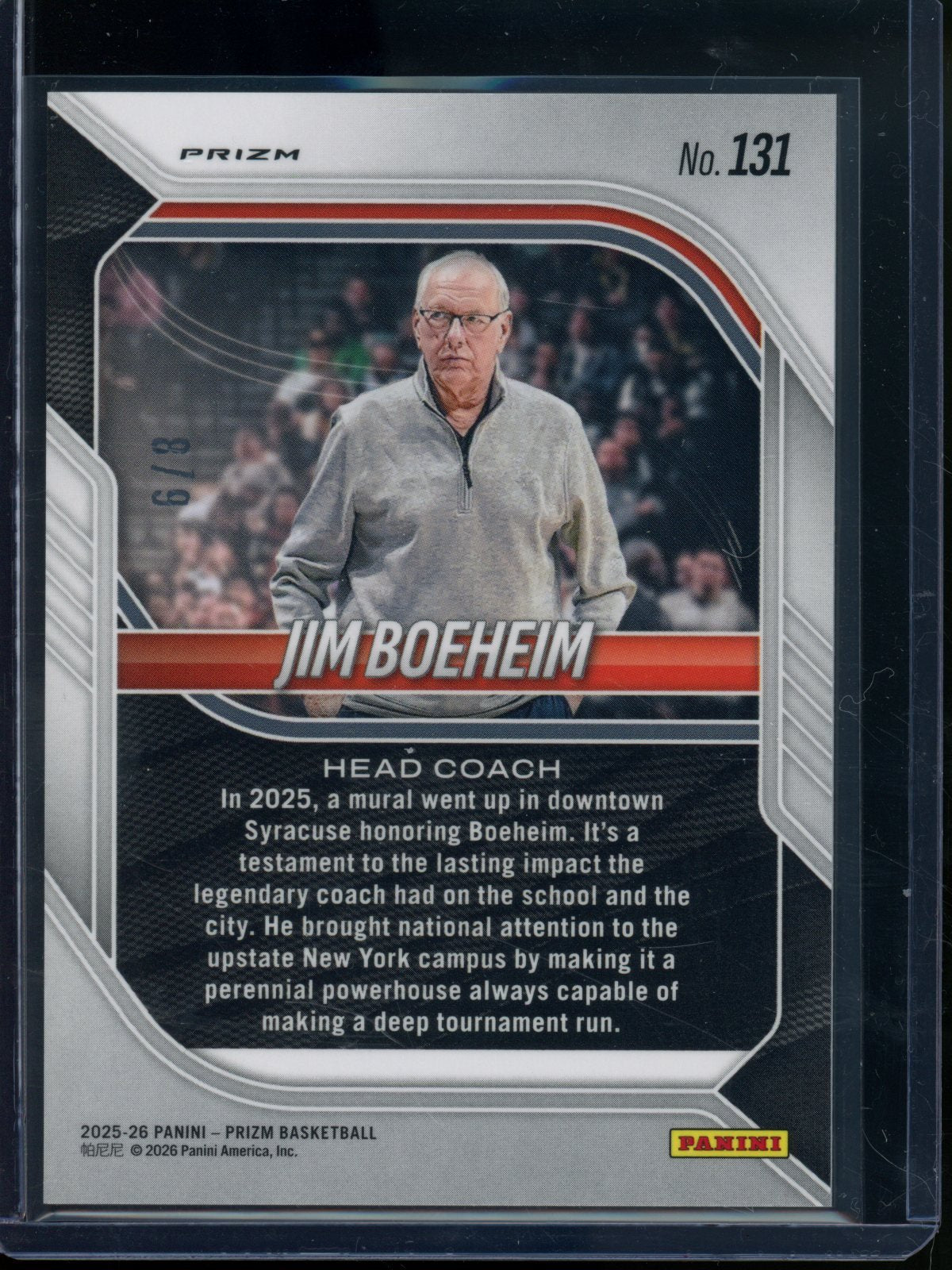 2025/26 Panini Prizm Jim Boeheim Blossom Refractor /8