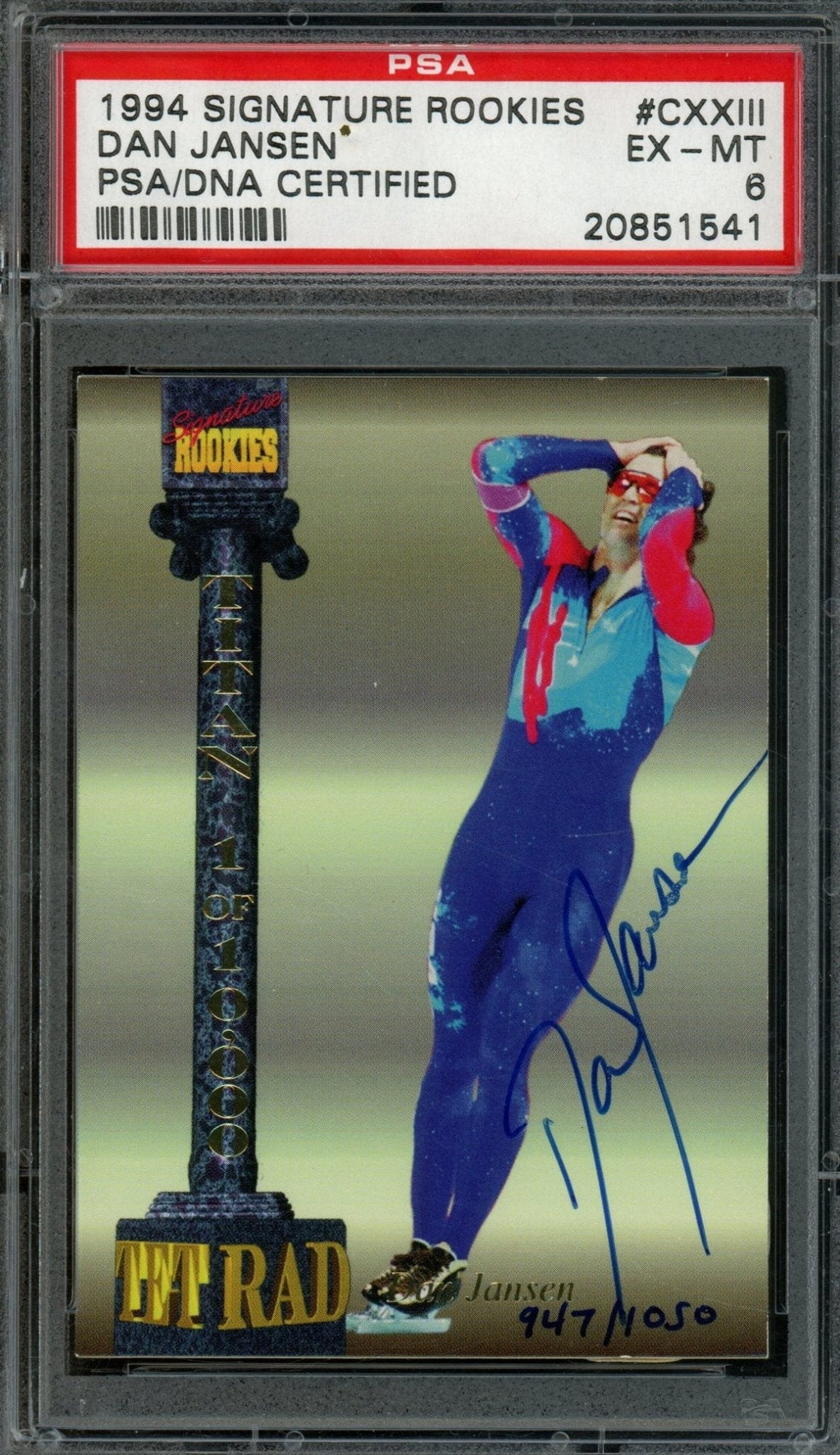 1994 Signature Rookies Dan Jansen Autograph #CXXIII PSA 6