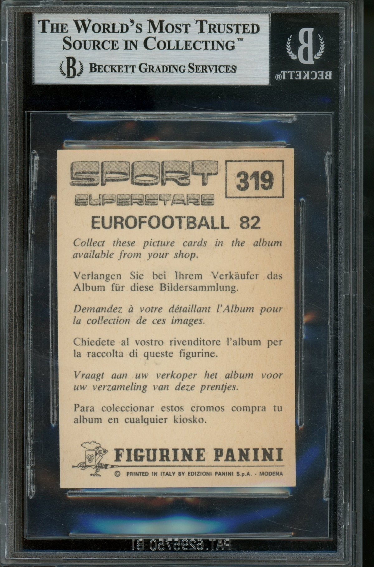1982 Panini Sport Superstars Jimmy Connors #319 BGS 8.5 USA