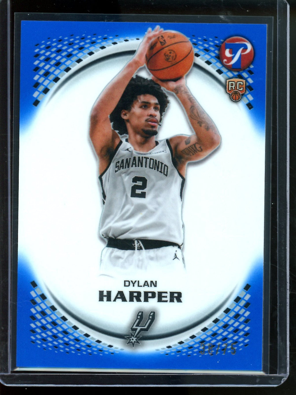 2025/26 Topps Pristine Dylan Harper Blue Rookie Refractor /75 Spurs