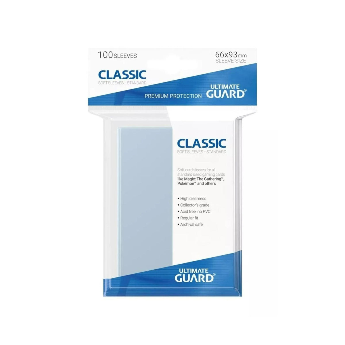 Ultimate Guard Standard Classic Clear Deck Protector Card Soft Sleeves