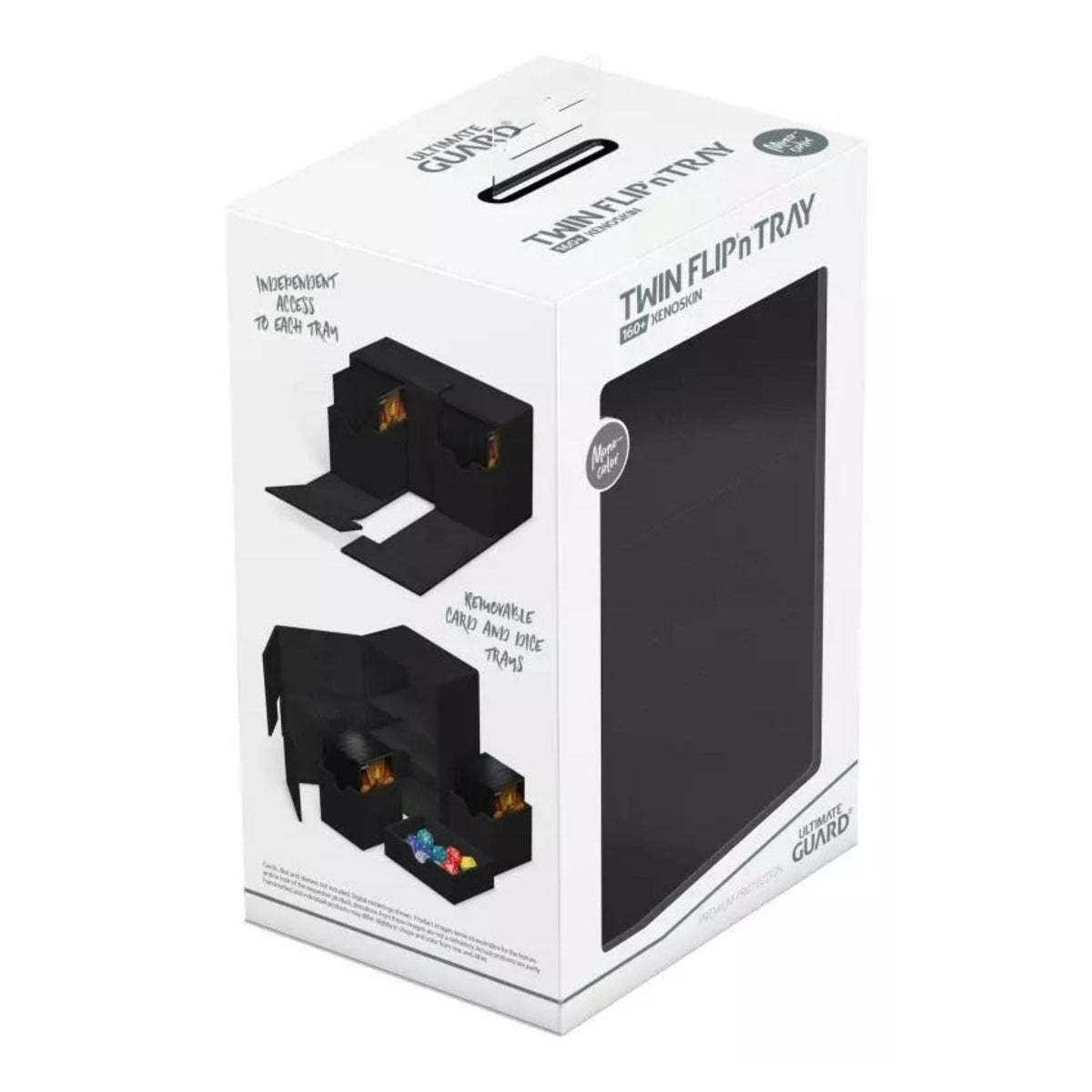 Ultimate Guard Standard 160+ Black Twin Flip n Tray