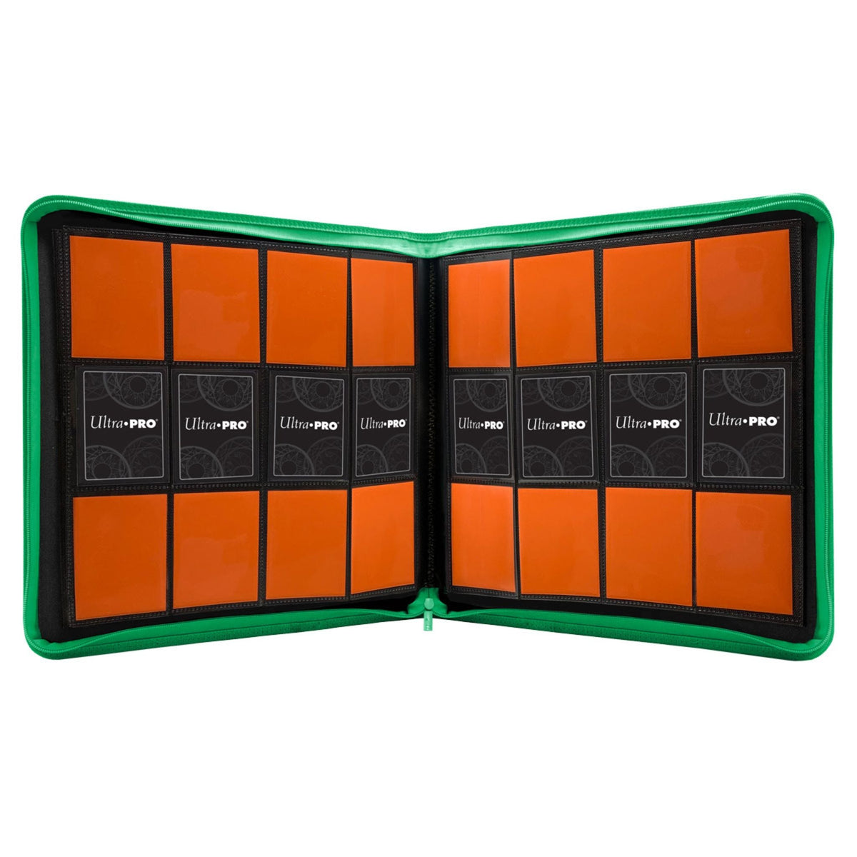 Ultra Pro Standard Pro 12 Pocket Green Zippered Card Binder
