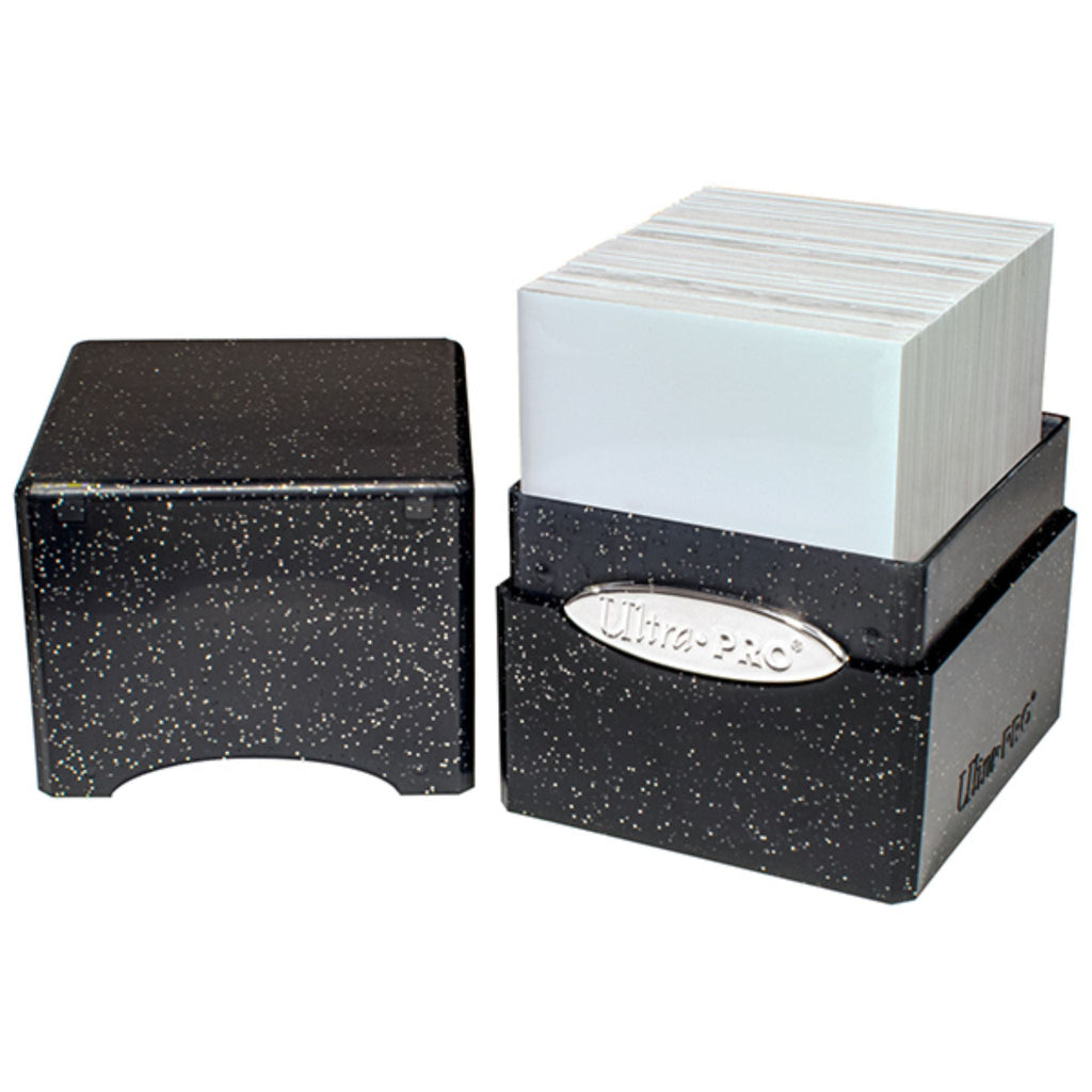 Ultra Pro Standard 100+ Satin Black Glitter Cube Deck Box