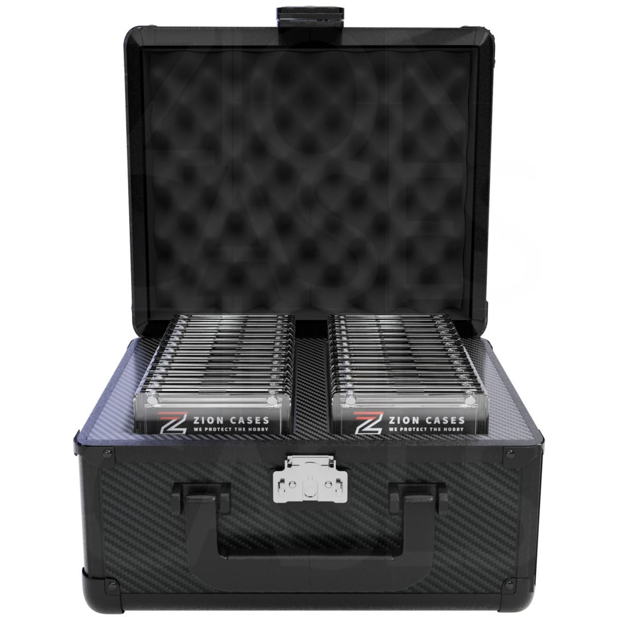 Zion Carbon Fiber Black Slab Case 2 Row