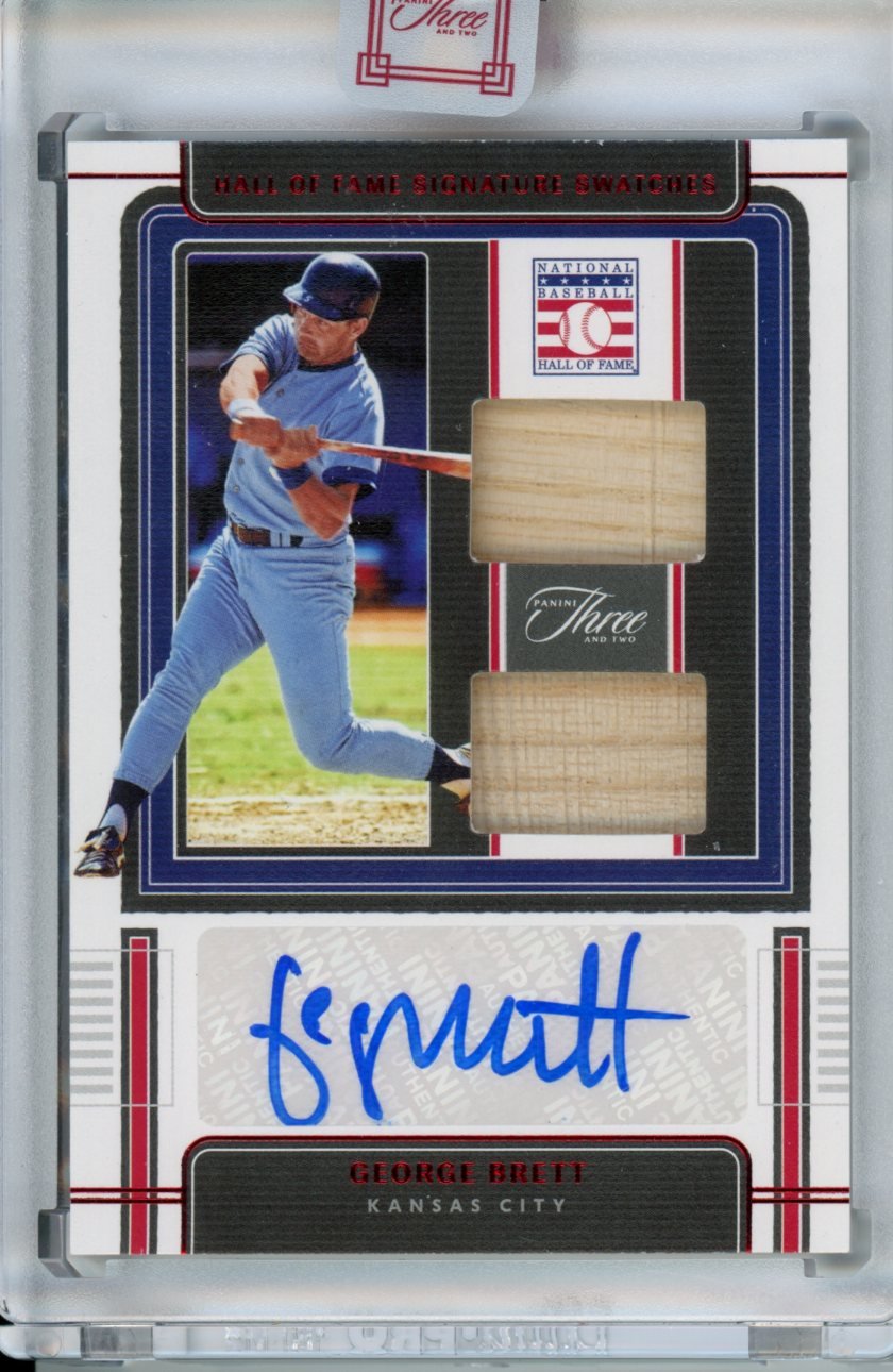 2022 Panini Three & Two George Brett HoF Signature Swatches /6 Royals