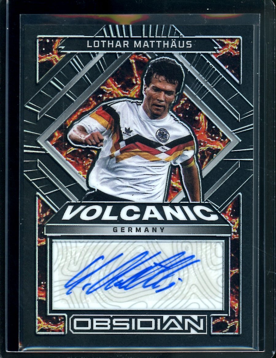 2022-23 Panini Obsidian Lothar Matthaus Volcanic Auto /77 Germany
