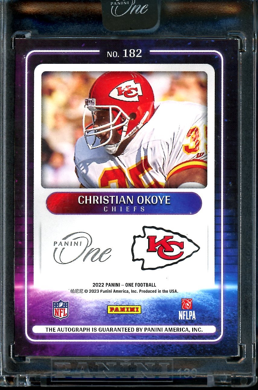 2022 Panini One Christian Okoye Presenting Auto /25 Chiefs